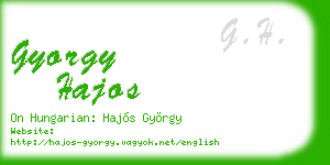gyorgy hajos business card