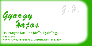 gyorgy hajos business card